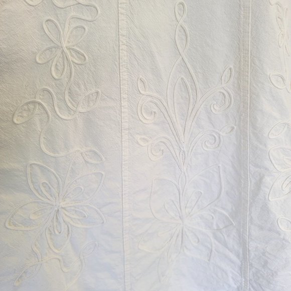 Soft Surroundings Angelica Gauze Embroidered Dress Ivory Size M - Picture 6 of 14